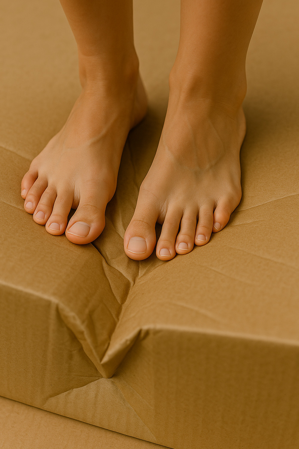 Cardboard box being disposed of