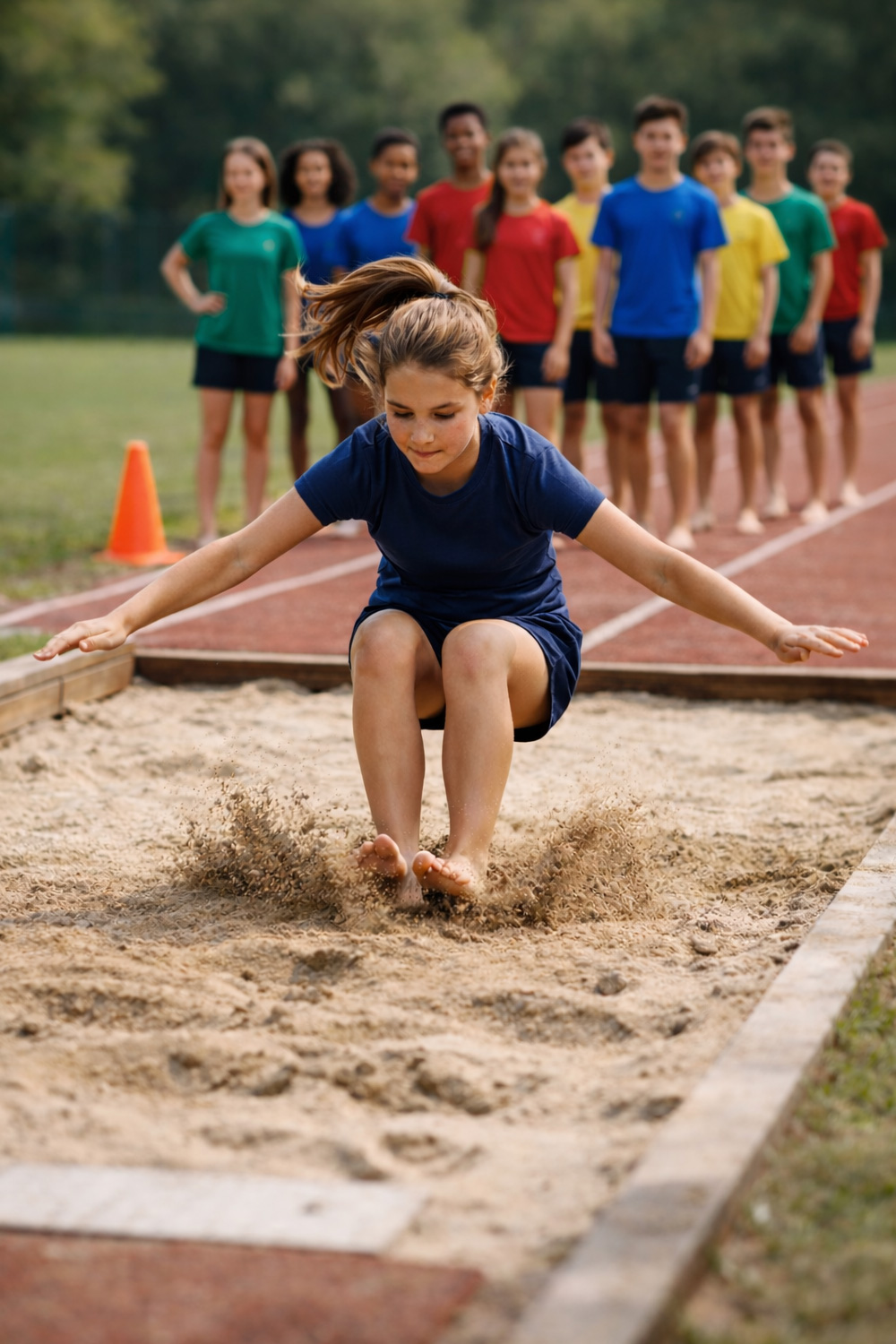 Sand under heavy use in a long jump