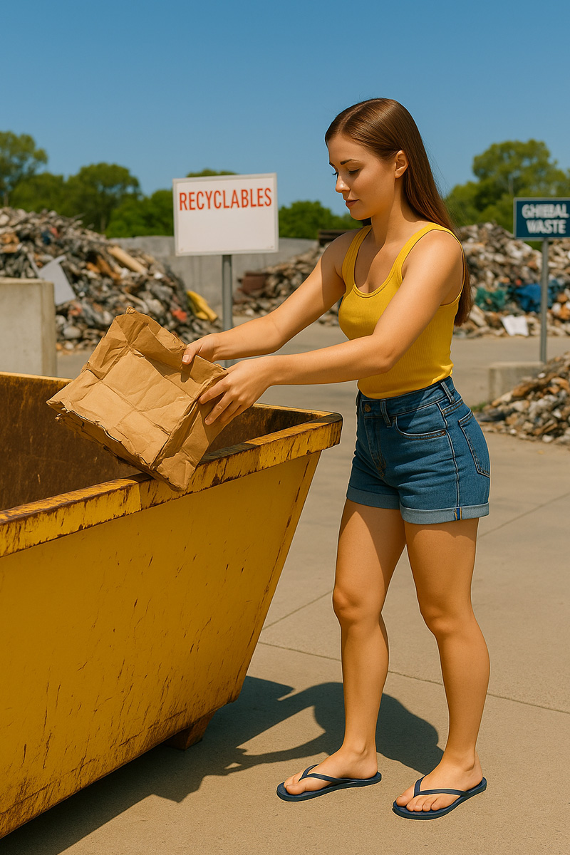 Taking rubbish to the tip